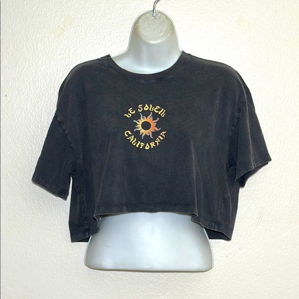 Hollister Black Boxy Crop T-Shirt